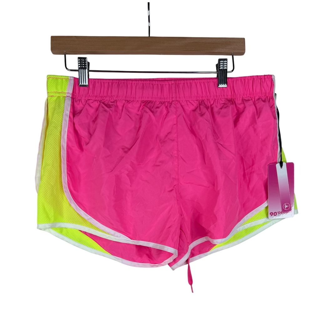 New 90 Degree‎ Athletic Shorts size XL Pink/Green